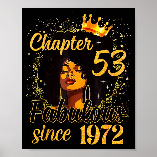 Affiche Chapter 53 Fabulous Since 1972 53rd Birthday Women (Devant)