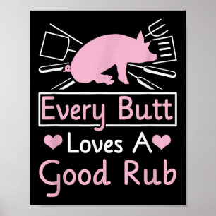 Affiche Chaque Beurre Aime Un Beau Boeuf Porc Barbecue