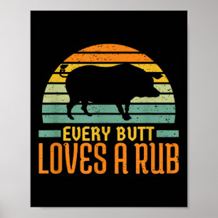 Affiche Chaque Butt Aime Un Fruit Viande Porc Grill Bbq