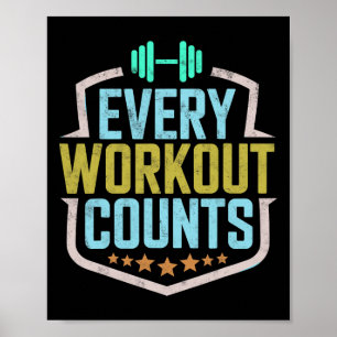 Affiche Chaque Exercice Compte Drôle Sayings Gym Sayings M