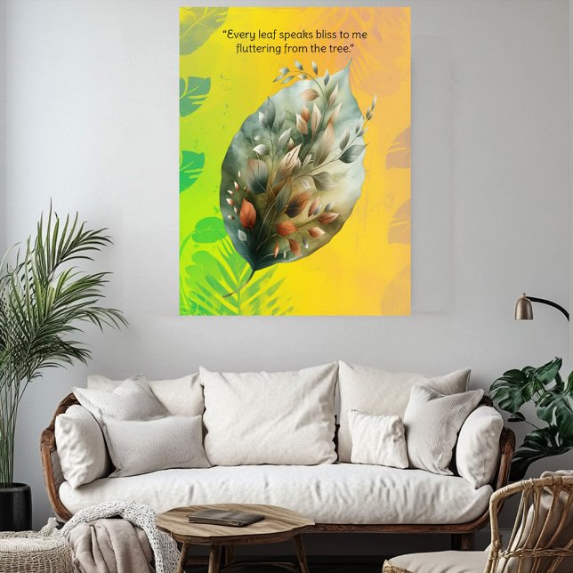 Affiche Chaque Feuille Parle Bliss Verdure Foliage Paysage (Every Leaf Speaks Bliss Greenery Foliage Scenery Poster)