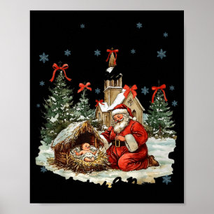 Affiche Chaque genou pliera Scène de noël drôle de la Nati