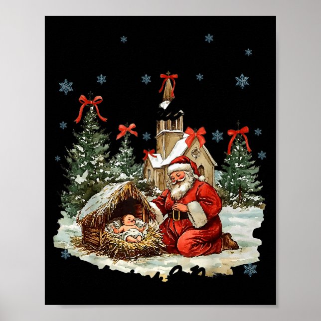 Affiche Chaque genou pliera Scène de noël drôle de la Nati (Devant)