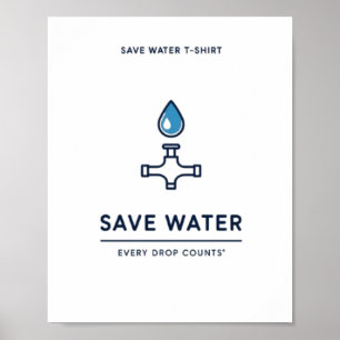 Affiche Chaque goutte S Économisez De L'Eau