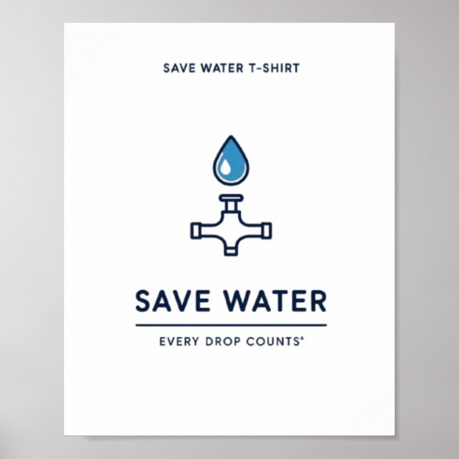 Affiche Chaque goutte S Économisez De L'Eau (Devant)