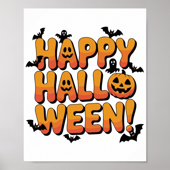 Affiche Chaque grand Halloween commence par un sourire et  (Devant)