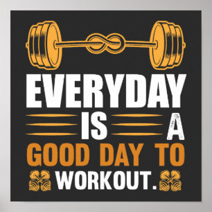 Affiche Chaque Jour Est Un Bon Jour Pour Faire Du Sport T-