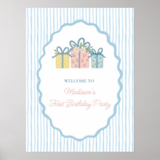 Affiche Chaque jour est un cadeau de premier anniversaire,