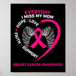Affiche Chaque Jour Ma Maman Me Manque Mignonne Cancer Du