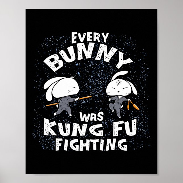 Affiche Chaque lapin faisait du kung-fu en karaté ninja de (Devant)