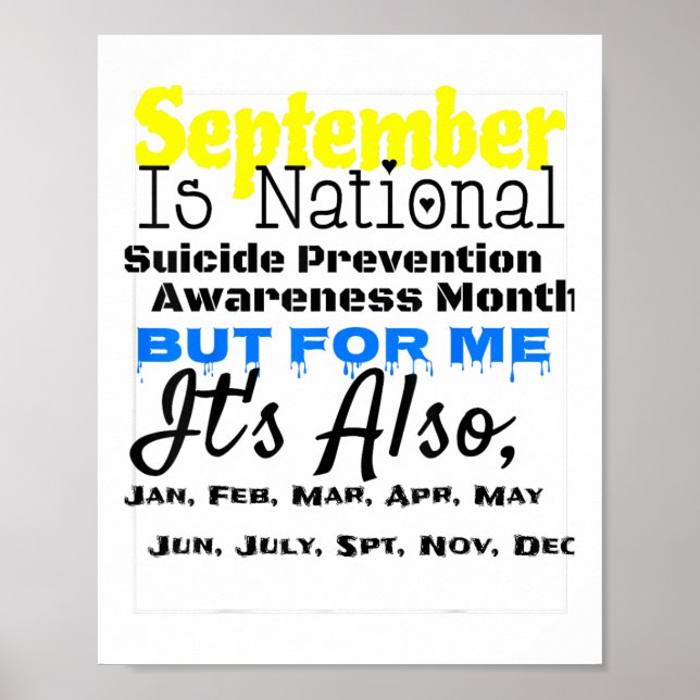 Affiche Chaque Mois Est Le Mois De La Prévention Du Suicid (Devant)