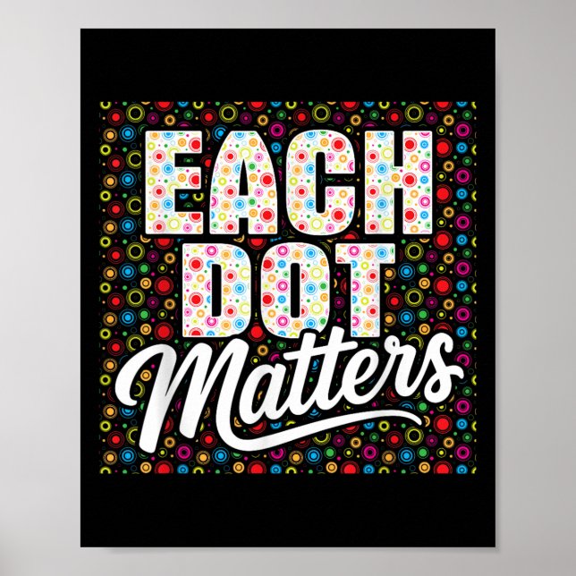 Affiche Chaque Point S Polka Dot Amour Joyeux Jour Point E (Devant)