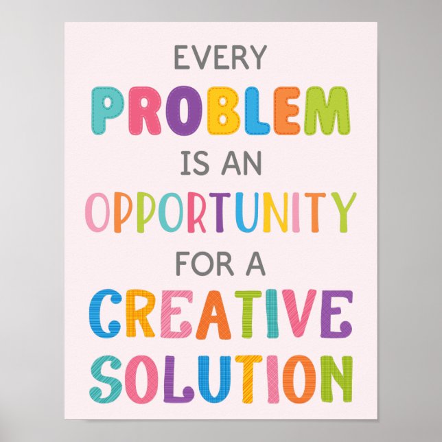 Affiche Chaque Problème Est Une Opportunité De Croissance (Devant)