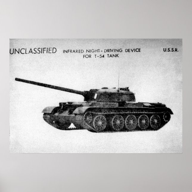 Affiche Char de bataille du Soviétique T-54 (Devant)
