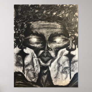 Affiche charcoal portrait poc