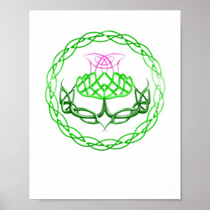 Affiche Chardon écossais Celtic Knot