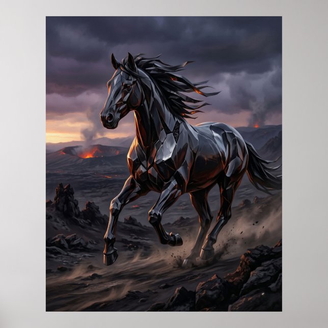 Affiche Charge de Tempête du Cheval d'Obsidienne (Devant)