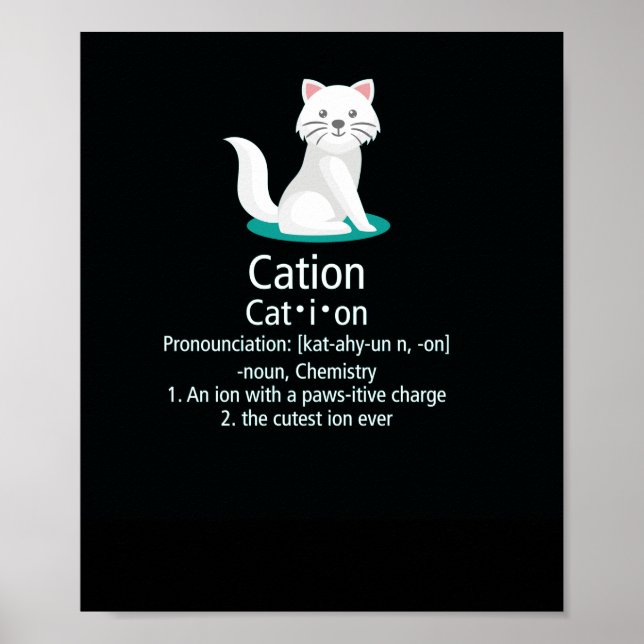 Affiche charge pawsitive d'ion de chat (Devant)