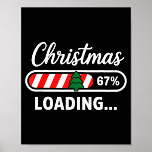 Affiche Chargement de Noël 67% Drôle 6 7 Mème Xmas Gen Alp