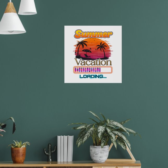 Affiche Chargement de vacances Plage de coucher de soleil  (Salon 1)