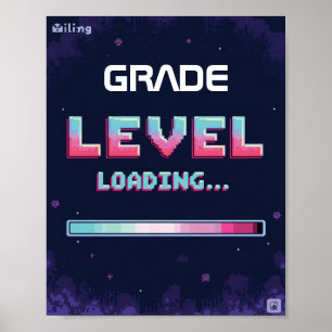 Affiche « Chargement du niveau de classe » modifiable 