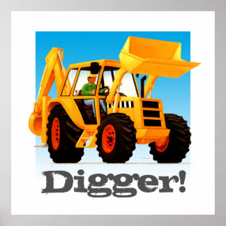 Affiche Chariot de construction pour enfants sur mesure Ch