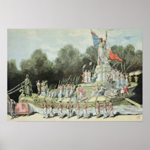 Affiche Chariot du triomphe de la République
