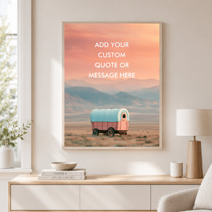 Affiche Chariot Pionnier Prairie - Créez Votre Propre Cita