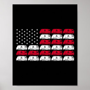 Affiche Chariot Usa Drapeau Américain Hommes Patriotiques 