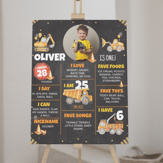 Affiche Chariots de construction Signal de jalon d'anniver (Créateur téléchargé)