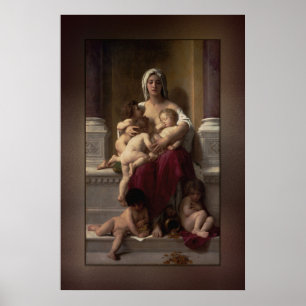 Affiche Charité par William Adolphe Bouguereau