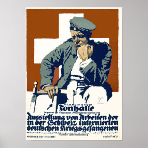 Affiche Charité pour le prisonnier de guerre allemand ww1