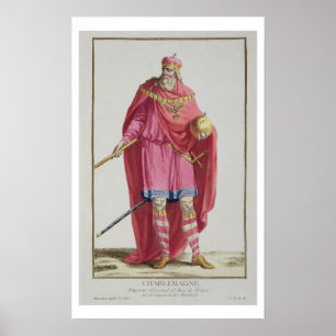 Affiche Charlemagne (742-814) de 'DES Estampes de Receuil,