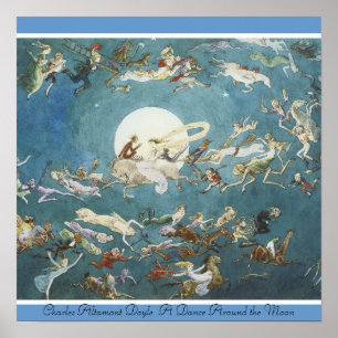 Affiche Charles Altamont Doyle une danse autour de la lune