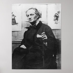 Affiche Charles Baudelaire avec les gravures, c.1863