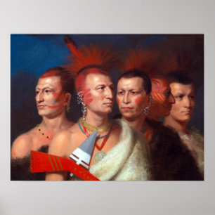 Affiche Charles Bird King Young Omahaw, aigle de guerre