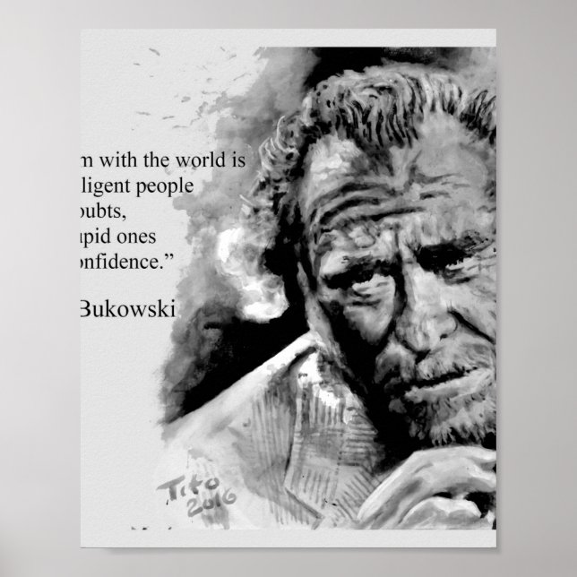 Affiche Charles BUKOWSKI - citations (Devant)