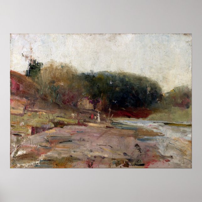 Affiche Charles Conder Sur la rivière Yarra, près de Heide (Devant)