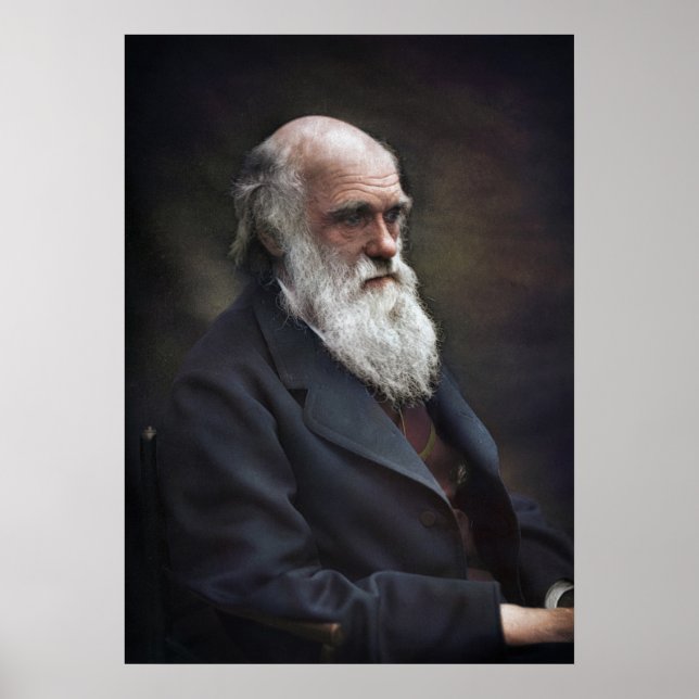 Affiche Charles Darwin 1878 Colorisé (Devant)