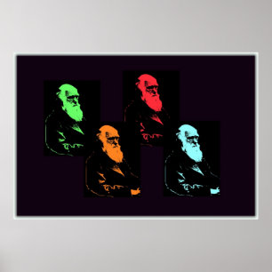 Affiche Charles Darwin Collage