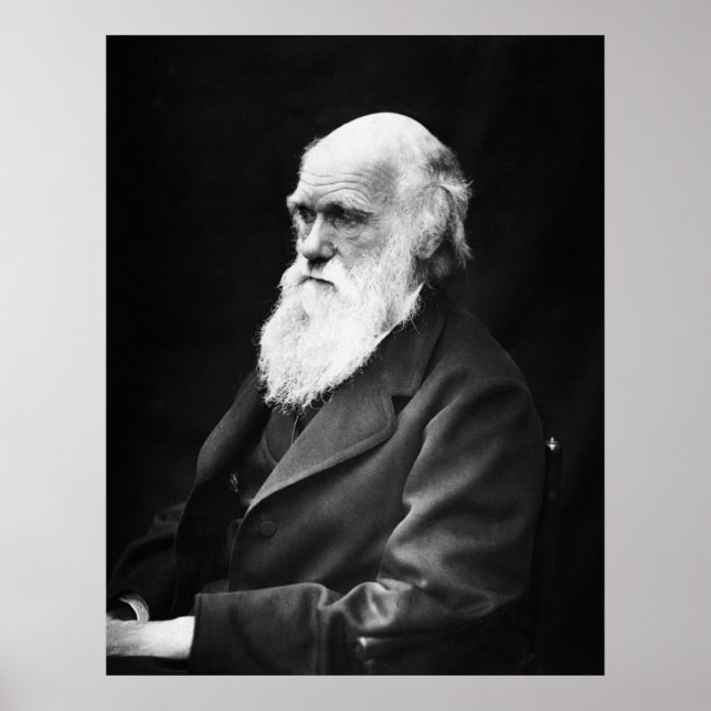 Affiche Charles Darwin Portrait (Devant)