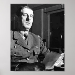 Affiche Charles De Gaulle Portrait
