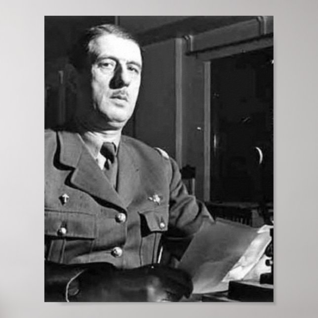 Affiche Charles De Gaulle Portrait (Devant)