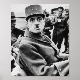 Affiche Charles De Gaulle Portrait militaire