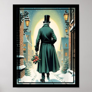 Affiche Charles Ens Noël Clic Livre Ebenezer Scrooge