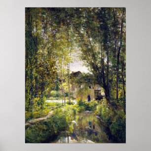 Affiche Charles-François Daubigny Paysage éclairé par un s