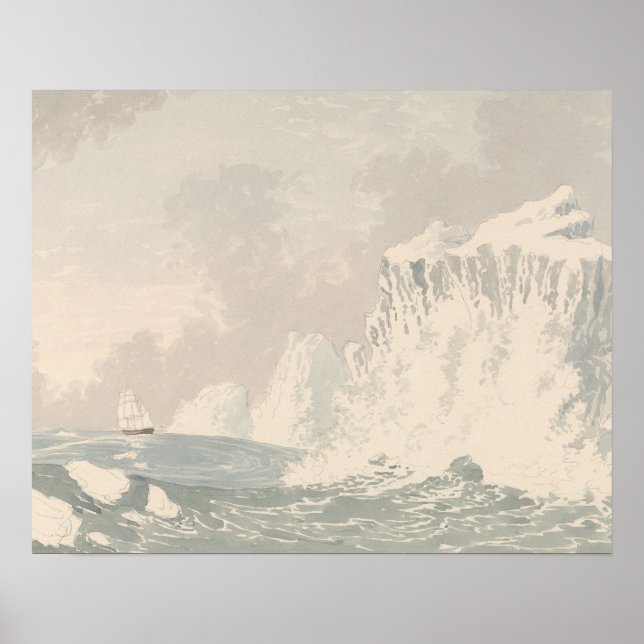 Affiche Charles Hamilton Smith - Situation de H.M.S. Hecla (Devant)