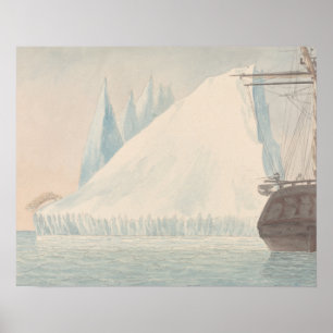 Affiche Charles Hamilton Smith - Un iceberg et un ours pol