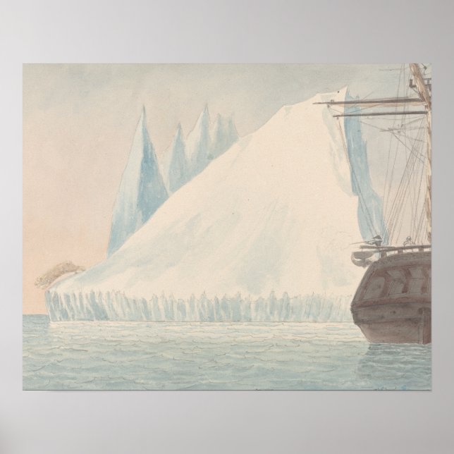 Affiche Charles Hamilton Smith - Un iceberg et un ours pol (Devant)