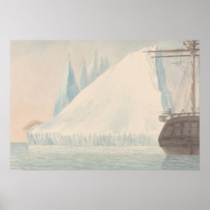 Affiche Charles Hamilton Smith - Un iceberg et un ours pol